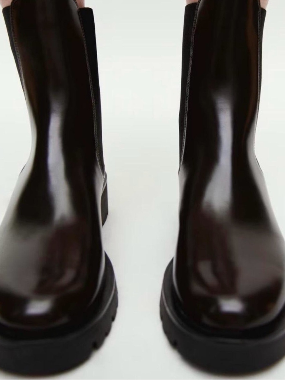 Women’s Brown Chelsea Lug Boots - Smooth Leather